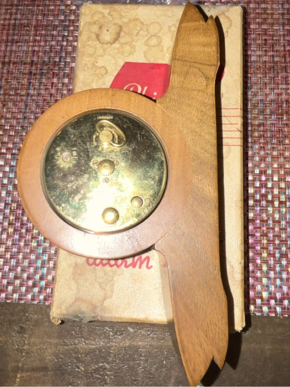 RARE VINTAGE Phinney-Walker PW 205 desk/boudoir alarm clock box